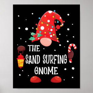 Poster O Gnome de Surf na Areia Correspondente ao Natal F