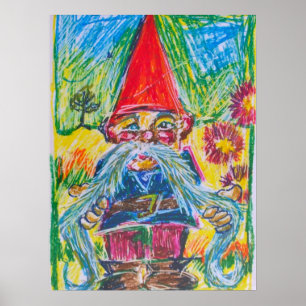 Póster O gnomo do construtor do ninho