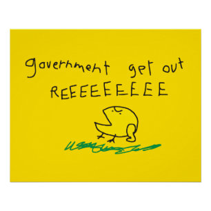Póster O governo sai da bandeira de REE SNEKRIGHT Gadsden