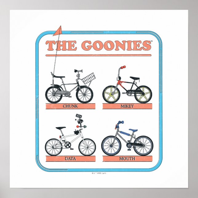 Poster O Gráfico de Bicicletas das Goonies (Frente)