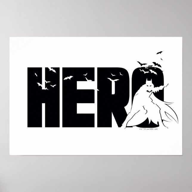 Poster O Gráfico "Herói" do Batman (Frente)