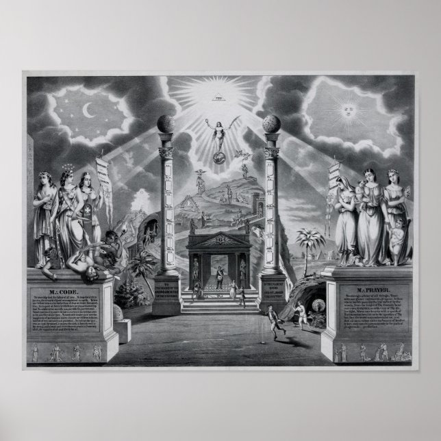 Poster O Gráfico Masônico (B&W) (Frente)