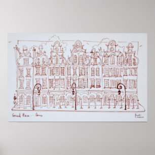 Póster O Grand Place Arras, França
