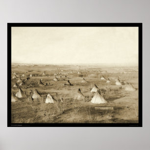 Póster O grande acampamento hostil SD 1891 de Lakota
