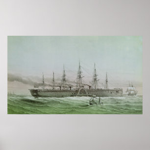 Poster O grande cabo elétrico de colocação oriental