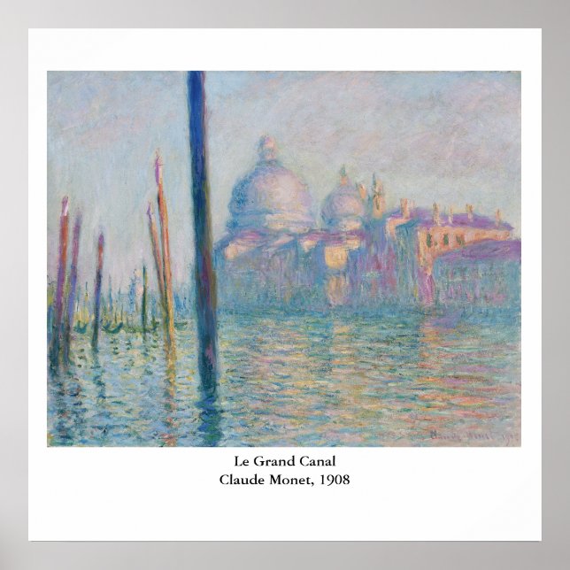 Póster O Grande Canal de Claude Monet (Frente)