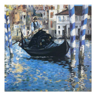 Póster O grande canal de Venice Edouard Manet