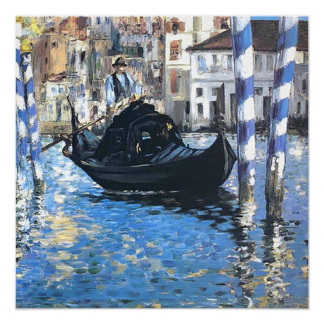 Póster O grande canal de Venice Edouard Manet (Frente)