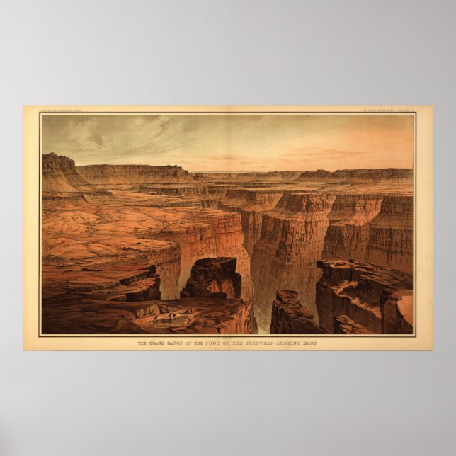Póster O Grande Canyon por Clarence Dutton 1882 (Frente)