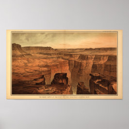 Póster O Grande Canyon por Clarence Dutton 1882