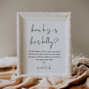 Poster O Grande Jogo Do Chá de fraldas Da Bela Dela.