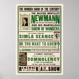 Poster O Grande Mentalista, 1930. Mágico Vintage