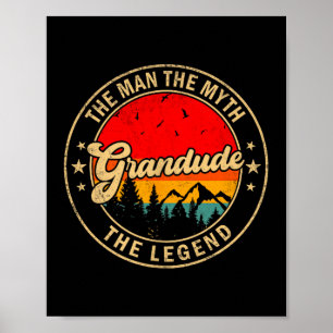Poster O Grande Mito Lenda Vintage Retro