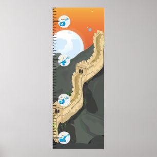 Póster O Grande Muralha da carta de crescimento de China