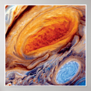 Póster O grande ponto vermelho de Jupiter - foto do