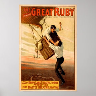 Poster O Grande Rubi, 1899. Teatro Antigo