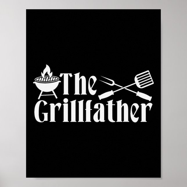 Poster O Grillfather - Presente do Dia dos Pais Churrasco (Frente)