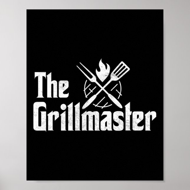 Poster O Grillmaster Churrasco Grelha E Churrasco Chef M (Frente)