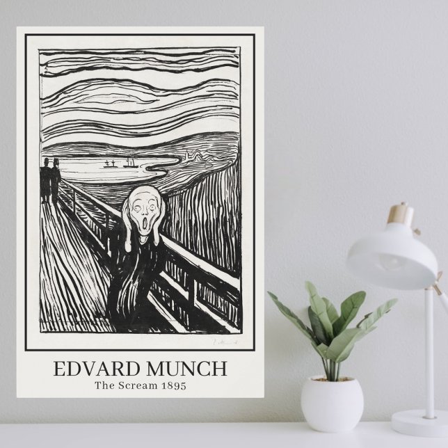 Poster O Gritar (1895) de Edvard Munch (Criador carregado)