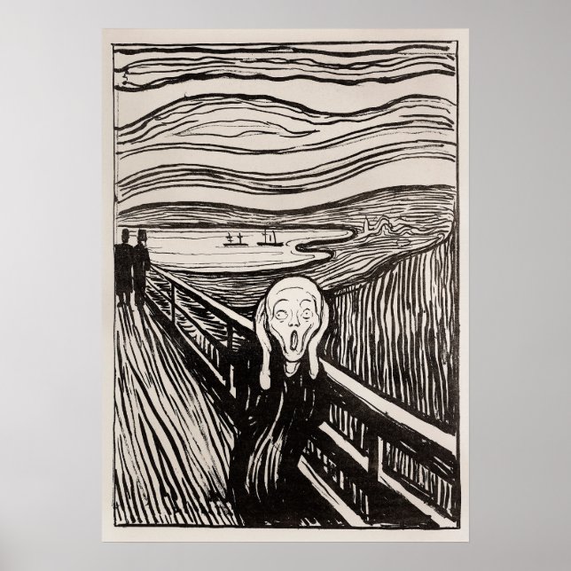 Poster O Gritar (1895) de Edvard Munch. (Frente)