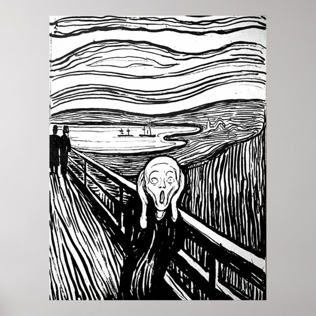 Póster O Grito de Edvard Munch (Frente)