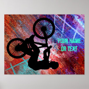 Póster O Grunge oxidado de BMX personaliza
