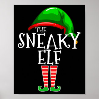 Poster O Grupo Elf Sneaky Correspondendo ao Natal da Famí