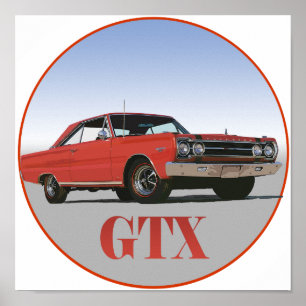 PÓSTER O GTX VERMELHO DE 1967