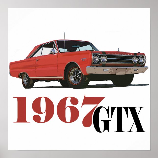 PÓSTER O GTX VERMELHO DE 1967 (Frente)