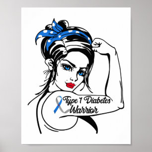Poster O guerreiro da Diabetes Tipo 1 Rosie Mãe