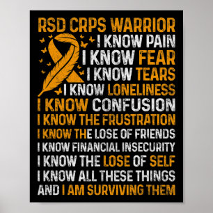 Poster O Guerreiro De Rsd Crps Laranja Fita Conscientizaç