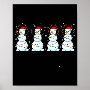Poster O-h-i-o Boneco de Neve de Natal Ohio Vintage e Cen