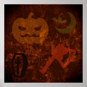 Póster O Halloween Assusta-se com o fundo de Eerie