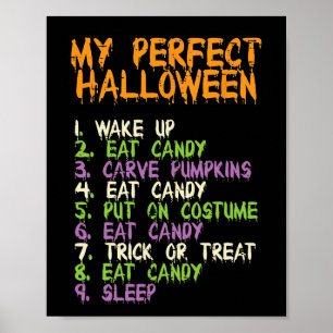 Poster O Halloween Comeu Um Costume De Doces Meninas Garo