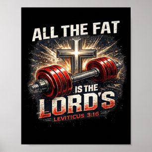Poster O haltere de treino cristão da academia dos senhor