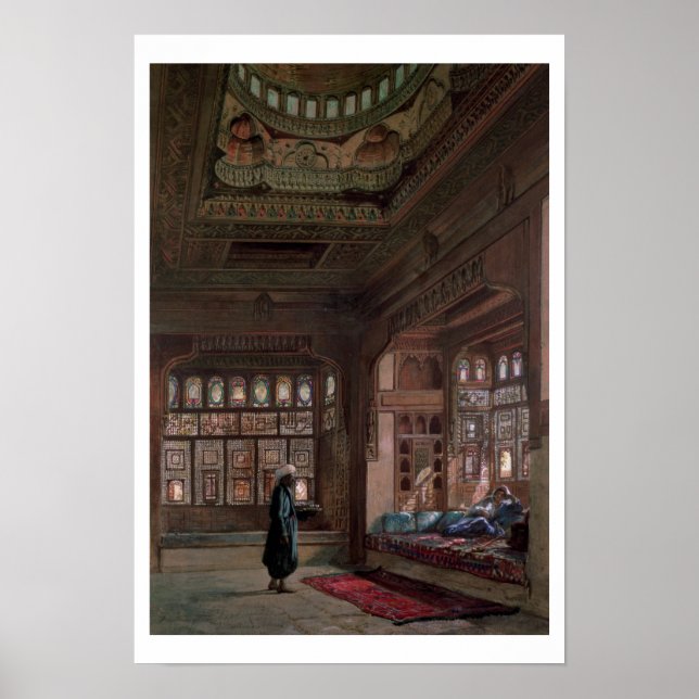 Póster O Harém do Xeque Sadat, Cairo, 1870 (Frente)