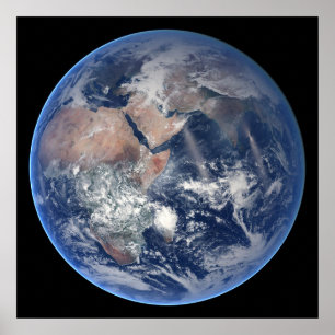 Poster O Hemisfério Leste No Planeta Terra.