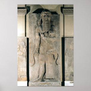 Poster O herói Gilgamesh que guardara um leão