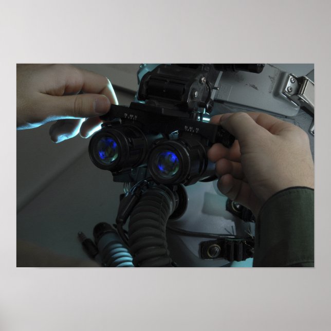 Póster O homem-ar ajusta o olho (Frente)