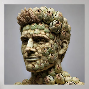 Poster O Homem Artichoke - Retrato Inspirado por Vegetais