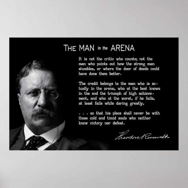 Poster O HOMEM de Roosevelt no discurso ARENA (Frente)