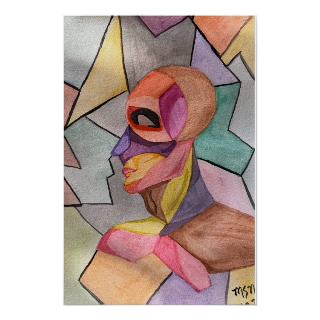 Póster O Homem do Bloqueio de Cores (Frente)