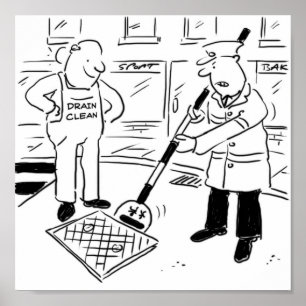 Póster O Homem do Lolipe está usando seu sinal para leva