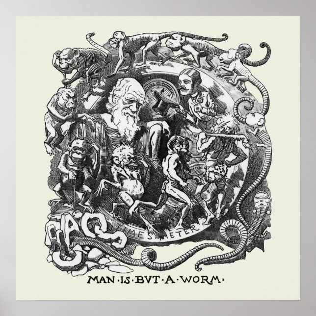 Póster O Homem É Apenas Um Verme (Frente)