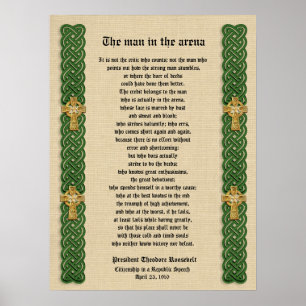 Póster O homem na arena Theodore Roosevelt