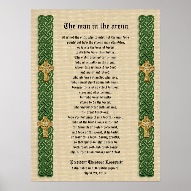 Póster O homem na arena Theodore Roosevelt (Frente)