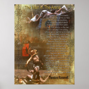 Poster O homem na arena Theodore Roosevelt