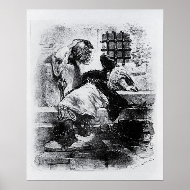 Poster O Homem na Máscara de Ferro na sua Prisão (Frente)