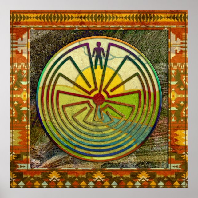 Poster O HOMEM NA paisagem MAZE + o seu fundo (Frente)