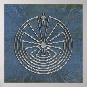 Póster O homem no labirinto - prata